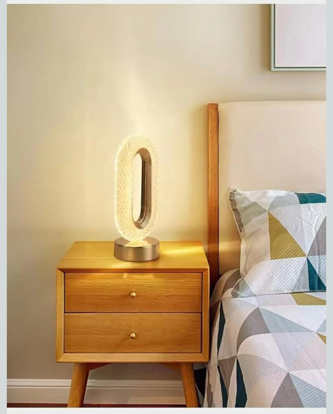 Crystal LED Table Lamp, RGB Color Changing, Adjustable, USB Charging